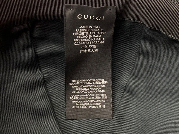 グッチ GUCCI GG LOGO BASEBALL CAP ロゴ ベースボール キャップ 刺繍 ハット 黒 帽子 メンズ帽子 キャップ ロゴ ブラック Mサイズ 104H-52