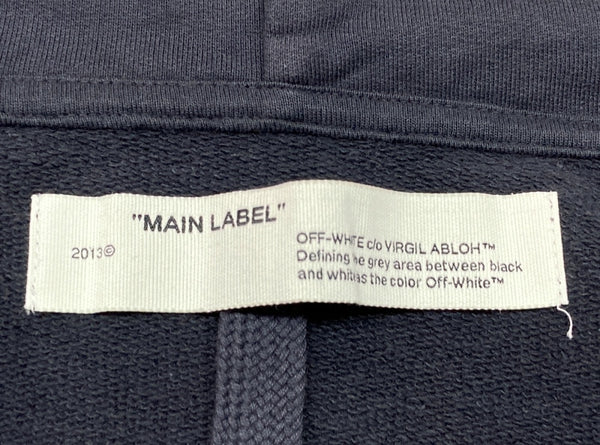オフホワイト OFF-WHITE 19AW WOMEN PORTRAIT DOUBLE ZIP HOODIE ウーマン ポートレート ダブルジップ フーディ パーカー 紺 OMBE007F19E30014 パーカ プリント ネイビー Mサイズ 104MT-1239