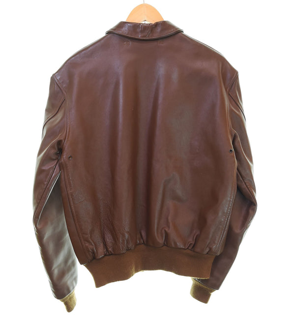 アビレックス AVIREX A-2 Leather Flight Jacket レザー フライト ジャケット VINTAGE TYPE LIMITED VERSION MADE IN USA 38 ジャケット ブラウン 103MT-2623
