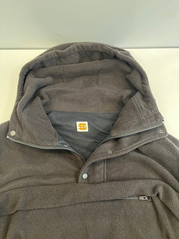 シーシー SEE SEE 23AW LIGHT FLEECE JACKET ライト フリース ジャケット アノラック パーカー ジャケット ブラック Lサイズ 101MT-4888