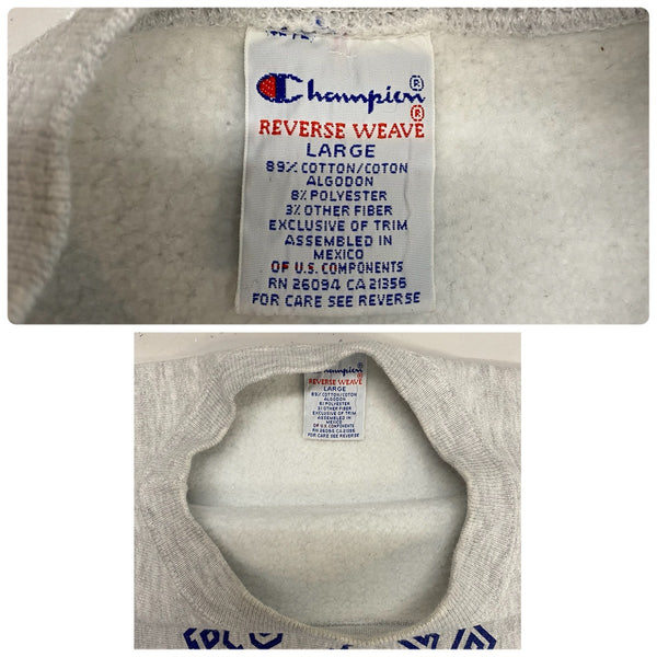 【曜日割引対象外】 チャンピオン Champion 90's BRUCE LEE REVERSE WEAVE スウェット グレー Lサイズ 201MT-4758 VB