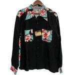 【曜日割引対象外】 サンサーフ SUN SURF SPECIAL EDITION L/S RAYON HAWAIIAN SHIRT SS28422 長袖シャツ ブラック Lサイズ 201MT-4290 VB