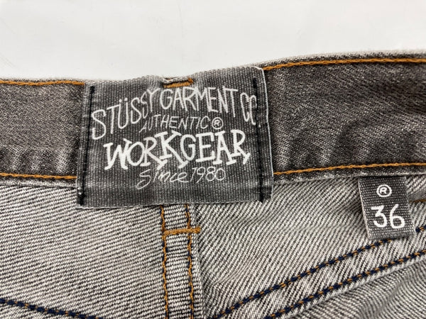 ステューシー STUSSY work gear black Denim Pants ワークギア ブラック デニム パンツ ダメージ加工 黒 デニム ブラック サイズ 36 104MB-307