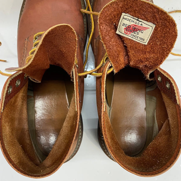 【曜日割引対象外】 レッドウィング RED WING アイリッシュセッター 羽タグ USA製 メンズ靴 ブーツ ワーク ブラウン 26.5cmサイズ 201-shoes1458 VB