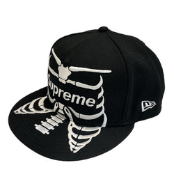シュプリーム SUPREME Bones Box Logo New Era cap BLACK ボーンズ ボ ックスロゴ ニューエラ 71/2 59.6cm 黒 帽子 メンズ帽子 キャップ ブラック 101hat-161