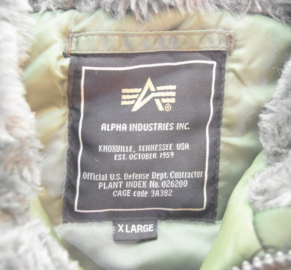 アルファインダストリーズ ALPHA INDUSTRIES N-3B FLIGHT JACKET フライト ジャケット 1615-573-8335 ジャケット グリーン LLサイズ 103MT-3316
