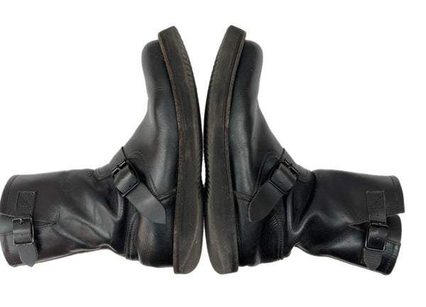 スローウェアライオン Slow Wear Lion SIDE ZIP ENGINEER BOOTS サイド ジップ エンジニア ブーツ SWL 革靴 ワーク シューズ 黒 OB-8595BL メンズ靴 ブーツ エンジニア ブラック サイズ M 104S-743