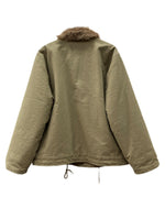 ミリタリー Military N-1 DECK JACKET デッキ ジャケット ミリタリー ジップアップ 裏ボア U.S NAVY 軍物 アウター 緑 サイズ 42 ジャケット ロゴ カーキ 104MT-1812