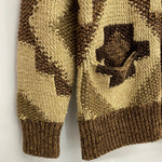 【曜日割引対象外】 ダブルアールエル RRL ハンドニット リネンブレンド ショールカラー カーディガン セーター ブラウン XSサイズ 201MT-4231 VB