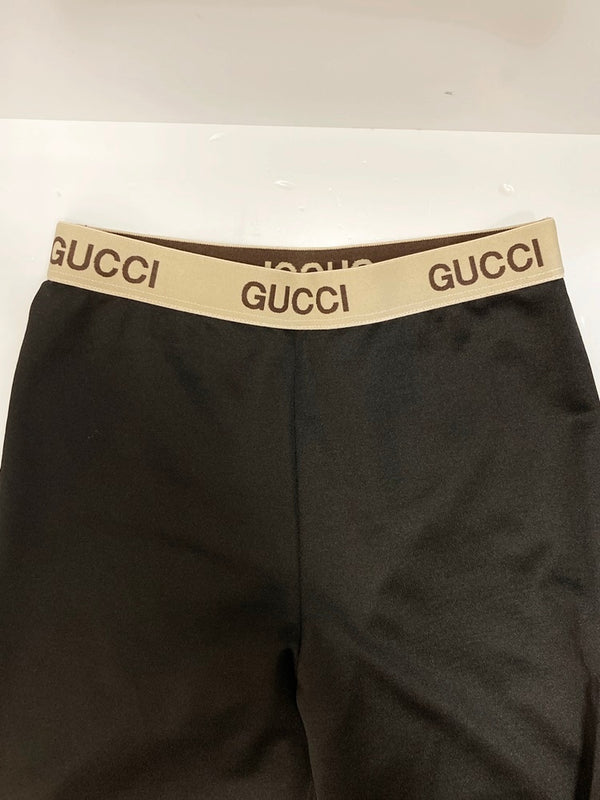 グッチ GUCCI レギンス ウエストロゴ 黒 無地 イタリア製 672400 XJDS6 ボトムスその他 無地 ブラック SSサイズ XS 101MB-497