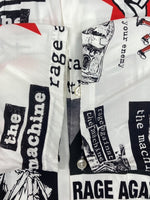 ワコマリア WACKO MARIA OPENCOLOR SHIRT オープンカラー シャツ RAGE AGAINST THE MACHINE ハワイアン アロハ 開襟 半袖 白 ホワイト 半袖シャツ 総柄 マルチカラー Mサイズ 104MT-2329