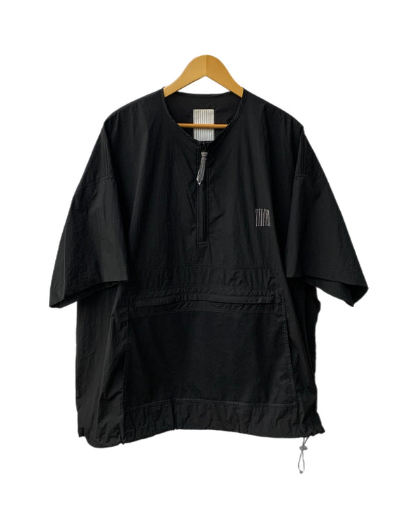 ストライプ フォー クリエイティブ STRIPES FOR CREATIVE ハーフジップ ナイロンシャツ HALF ZIP NYLON SHIRT 23SS 半袖カットソー ブラック XLサイズ 201MT-2699