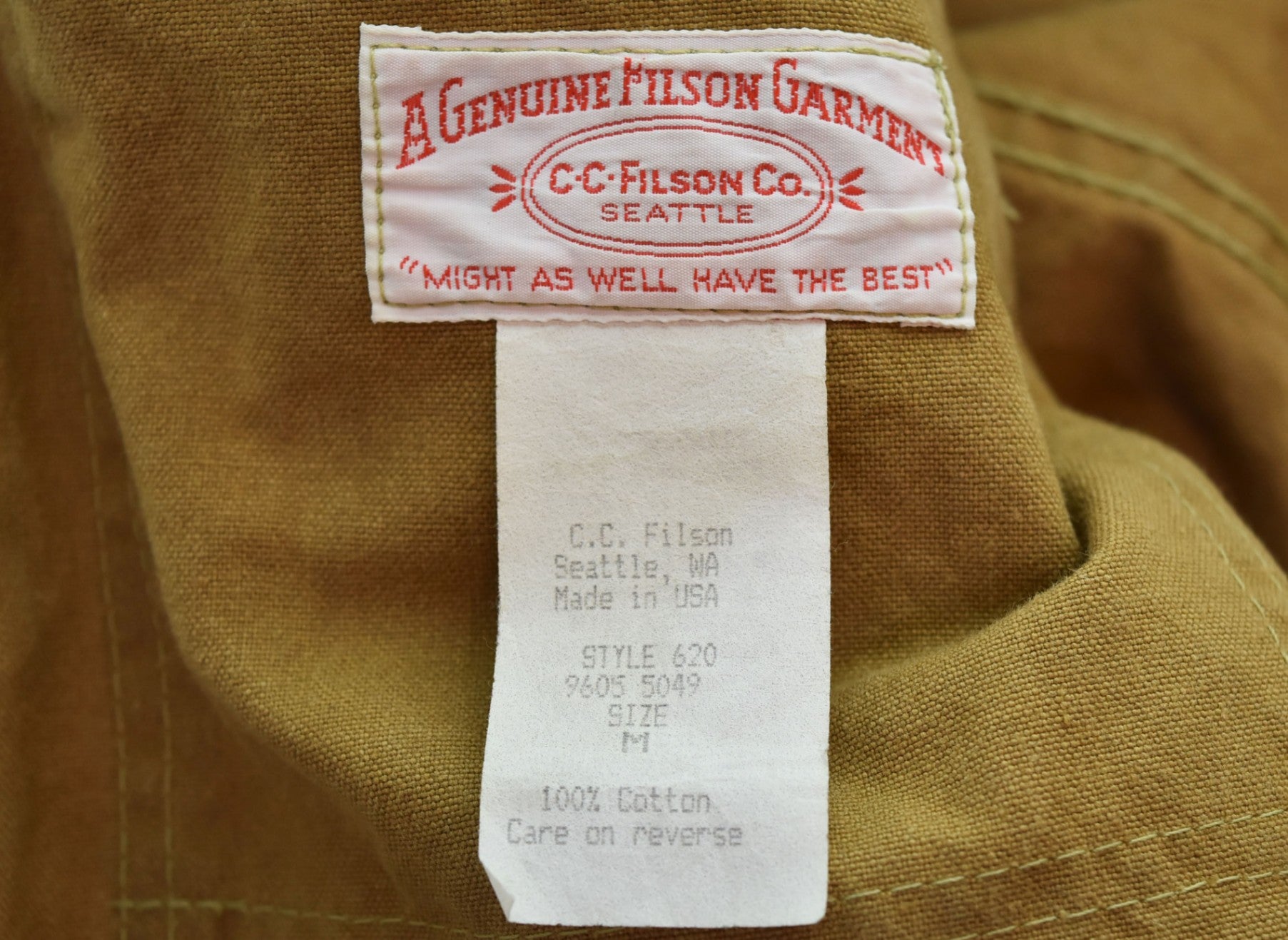 フィルソン FILSON 90s 90年代 ワックスコットン Tin Cloth