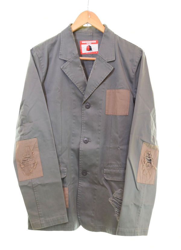 アンダーカバーイズム  UNDERCOVERISM 02SS HAZE期 パッチワーク テーラードジャケット ジャケット カーキ Lサイズ 103MT-2645