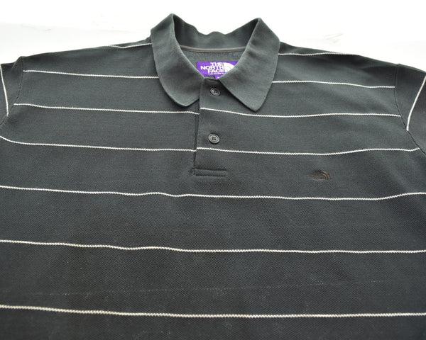 ノースフェイス THE NORTH FACE Purple Label Field Striped Polo パープルレーベル 長袖 ポロ シャツ NT6352N 長袖シャツ Mサイズ 103MT-3048