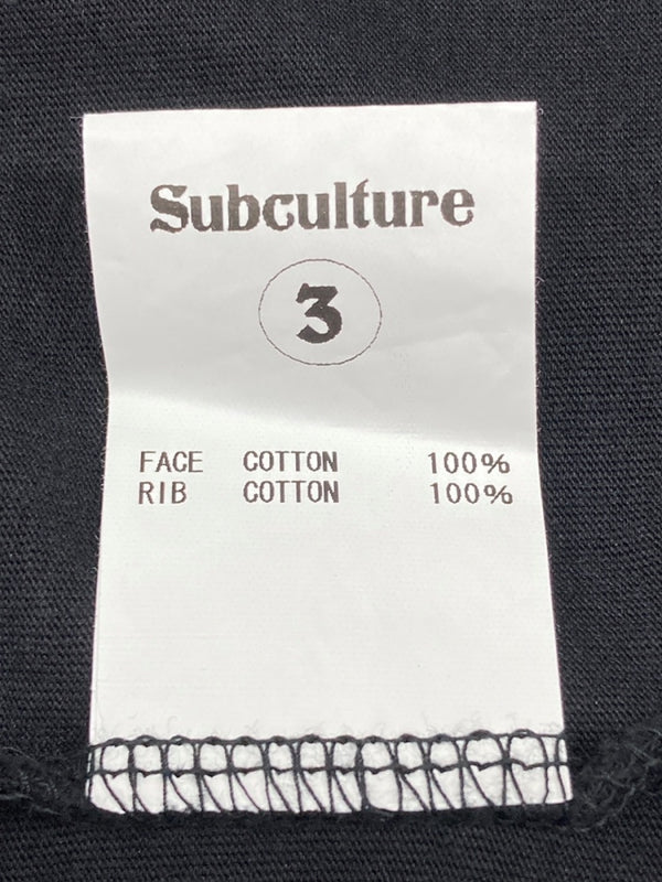 サブカルチャー Subculture Twin Eagle T-Shirt ツウィン イーグル Tシャツ クルーネック 黒 サイズ3 Tシャツ プリント ブラック 104MT-1493