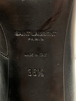 サンローラン Saint Laurent ポインテッドトゥ パテントブーツ レースアップ ヒール レザー BLACK 黒 351930 レディース靴 ブーツ その他 ブラック SIZE36 1/2 104S-715