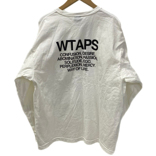 ダブルタップス W)taps 23SS イングレディエント ロングスリーブ Tシャツ INGREDIENTS LS ロンT ホワイト 2サイズ 201MT-3359