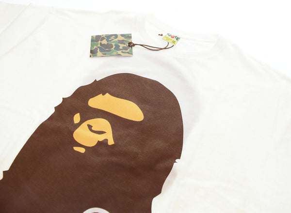 アベイシングエイプ A BATHING APE   ビッグ 猿顔プリント 半袖 クルーネック Tシャツ 3XL Tシャツ ホワイト 4Lサイズ 103MT-2802