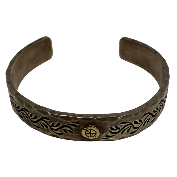 【曜日割引対象外】 【中古】ワンズワーカー ONE'S WORKER 唐草 金メタル メンズジュエリー・アクセサリー バングル シルバー 201goods-685 VB
