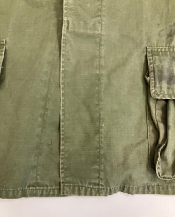 ミリタリー MILITARY 60's 60年代 US ARMY アメリカ軍 ジャングルファティーグ 5TH リップストップ VINTAGE ヴィンテージ DSA100-69-C-0505 MEDIUM-REGULAR ジャケット カーキ 101MT-4745
