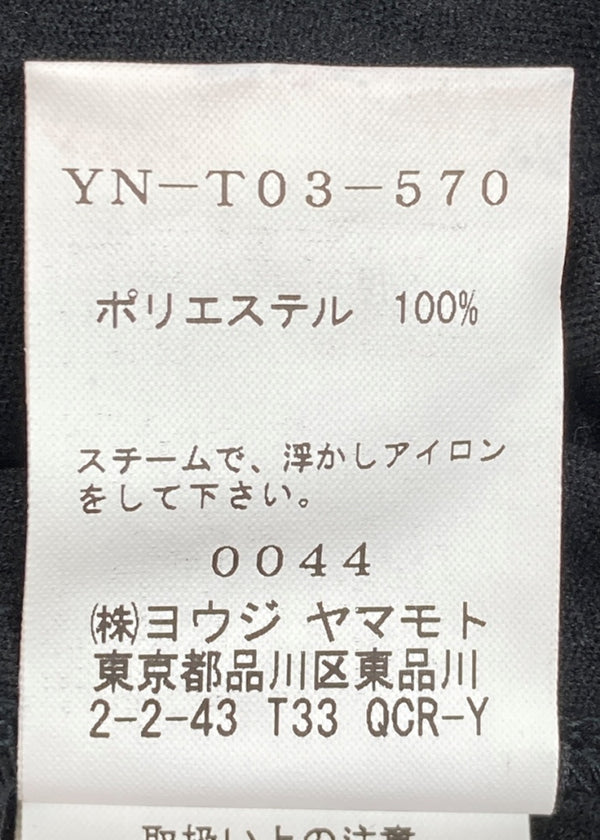 ワイズ Y's Wrinkled Stretch Poly Smooth Coat リンクルド ストレッチ ポリ スムース デザイン ライトアウター BLACK 黒 YN-T03-570 コート 無地 ブラック SIZE2 104LT-98