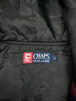 チャップス CHAPS 90s BOA DUFFEL COAT ボア ダッフル コート ジップアップ 木トグル Ralph Lauren アウター ジャケット 赤 緑 紺 D-OS1380 コート チェック ネイビー Lサイズ 104MT-2201
