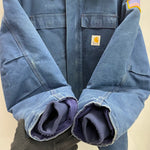 【曜日割引対象外】 カーハート Carhartt 00's トラディショナルコート USA製 ジャケット ネイビー 201MT-4709 VB