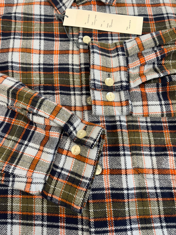 チャレンジャー CHALLENGER 24AW COUNTRY PLAID SHIRT カントリープレイドシャツ ネルシャツ 青×オレンジ チェックシャツ チェック柄 CLG-SH024-009 XL 長袖シャツ マルチカラー 101MT-5138