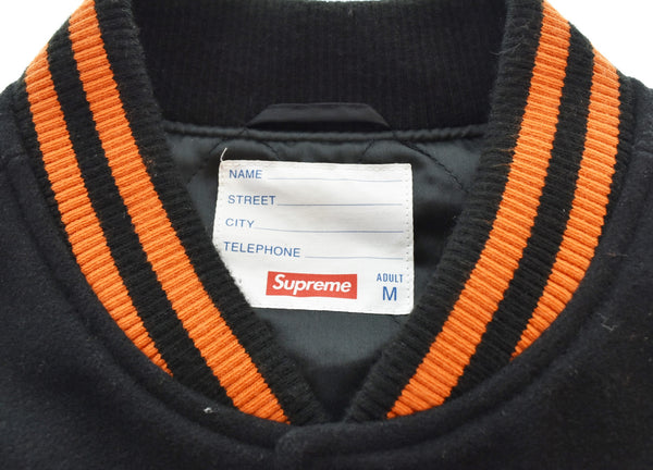 シュプリーム SUPREME Team Varsity Jacket チーム バーシティ ジャケット スタジャン スタジアム ジャンパー ジャケット ブラック Mサイズ 103MT-3333