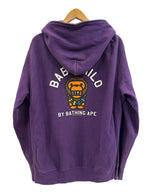 ア ベイシング エイプ A BATHING APE BABY MILO ベイビーマイロ フルジップパーカー フーディ 紫  XL パーカ パープル LLサイズ 101MT-5074