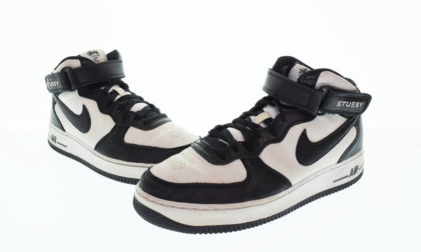ナイキ NIKE Stussy Air Force 1 Mid Black and Light Bone ステューシー  エアフォース1 ミッド スニーカー DJ7840-002 メンズ靴 スニーカー ホワイト 27.5cm 103S-984