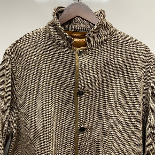 【曜日割引対象外】 キャピタル KAPITAL カシドス ウール ツイード ジャケット レザー ジャケット ベージュ 3サイズ 201MT-3684 VB