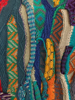 クージー COOGI AUSTRALIA 3D KNIT 3Dニット 総柄 ニット カーディガン マルチカラー Mサイズ 101MT-3545