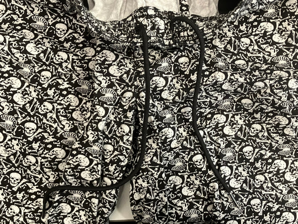 ステューシー STUSSY 19ss Bones Beach Short 80's復刻 スカル ボーン 総柄 ビーチショーツ ショートパンツ ハーフパンツ ブラック Mサイズ 101MB-611