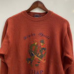 ラルフローレン Ralph Lauren Chaps Winter Sports エンジ 日本製 ニット セーター Mサイズ 201MT-3815