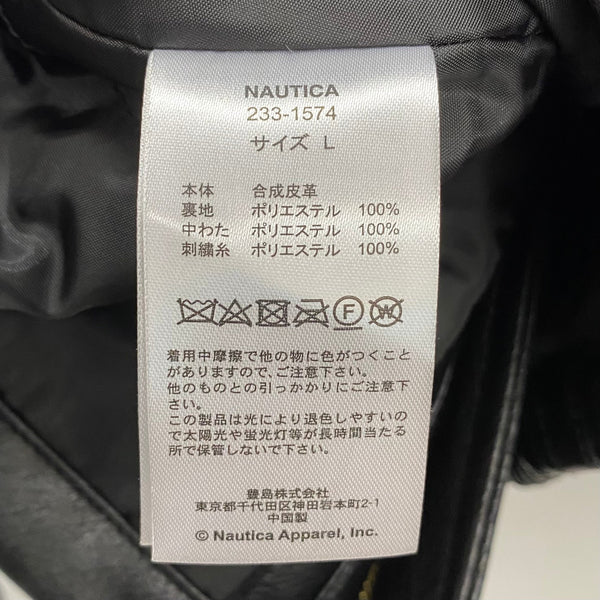 ノーティカ NAUTICA フェイクレザージャケット ブルゾン 233-1574 ジャケット ブラック Lサイズ 201MT-4235