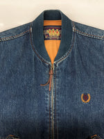 チャップス CHAPS 80s DENIM JACKET デニム ジャケット MA-1 ジップアップ 水兵 兵隊タグ アウター Ralph Lauren インディゴ 青 ジャケット ロゴ ブルー Mサイズ 104MT-2273