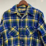 【曜日割引対象外】 ヴィンテージ vintage 40's Manhattan チェックウールシャツ 長袖シャツ ブルー 2サイズ 201MT-4701 VB