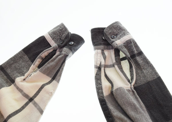 ビックマック BIG MAC × セントジョンズベイ St John's Bay Flannel フランネル ネル シャツ 80's 80年代 80s ホワイト × ブラック 長袖シャツ ホワイト Lサイズ 103MT-2941