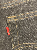 リーバイス Levi's 80's 80年代 赤文字501 先染めブラック ナイロンフットボタン サークルR ボタン裏653刻印 MADE IN USA アメリカ製 VINTAGE ヴィンテージ デニム ブラック W32L34 101MB-754