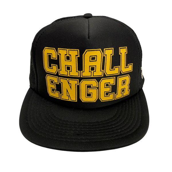 【中古】チャレンジャー CHALLENGER ロゴ メッシュキャップ 帽子 メンズ帽子 キャップ ブラック 201goods-823