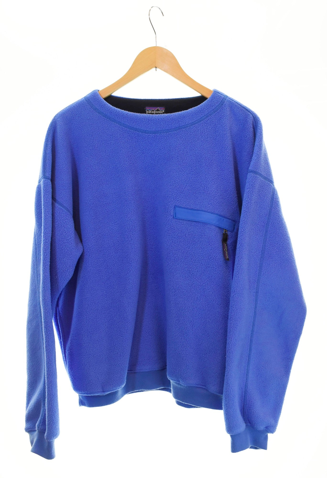 パタゴニア PATAGONIA 90s USA製 ボートネックフリース サックスブルー 
