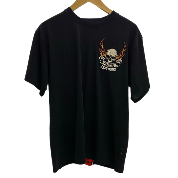 バンソン VANSON Tシャツ ブラック Lサイズ 201MT-4059
