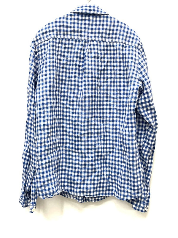 ラルディーニ LARDINI チェック リネン ジャケット BO-671/3 82000 XS ジャケット ブルー 601MT-43