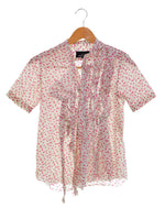 トリココムデギャルソン tricot COMME des GARCONS AD2004 00s 00's 変形ブラウス フロントホック 2way TO-B036 半袖シャツ ホワイト Sサイズ 103LT-127