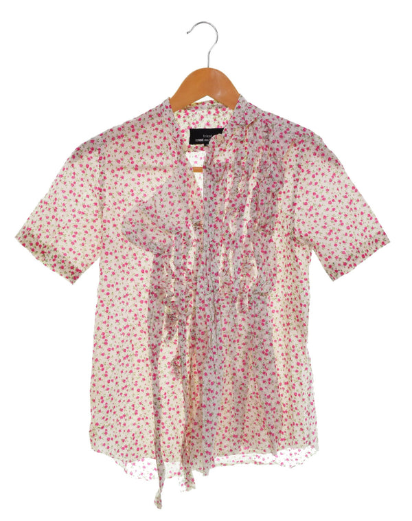 トリココムデギャルソン tricot COMME des GARCONS AD2004 00s 00's 変形ブラウス フロントホック 2way TO-B036 半袖シャツ ホワイト Sサイズ 103LT-127