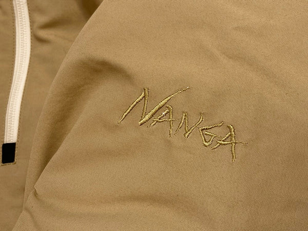 ナンガ NANGA AURORA DOWN JACKET オーロラ ダウンジャケット MADE IN JAPAN サイズ 46 ジャケット ロゴ ベージュ 101MT-2321