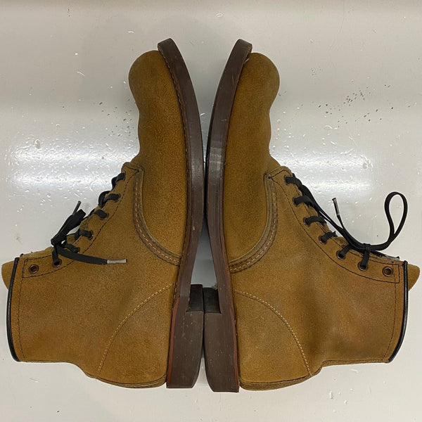 【曜日割引対象外】 レッドウィング RED WING USA製 ブラックスミス 8 1/2 D スエード 9162 メンズ靴 ブーツ ワーク ブラウン 26.5cmサイズ 201-shoes1470 VB