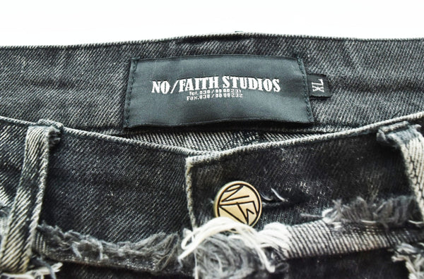 ノーフェイススタジオ nofaithstudios フレアデニム Y2K デニムパンツ デニム ブラック LLサイズ 103MB-578